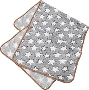 Abaodam 2pcs Cute Star Pattern Fluffy Dog Blanket Warm Pet Sleep Mat for Dogs and Cats Soft Fleece Bed Blanket for Bed Sofa and Pet Cage Durable and