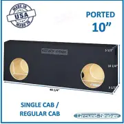 Chevy Silverado Single Cab 10" Dual Ported Sub Box Vented Subwoofer Enclosure