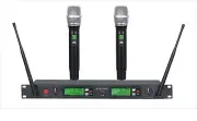 GTD 2 x100 Channel UHF Cordless Wireless Microphone Mic System 500 MHz Band B22H