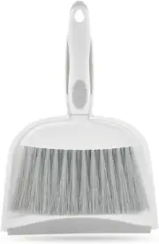 Mini Dustpan and Brush Set, Small Hand Broom for Desk, Home, Kitchen – Gray