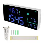 Decibel Meter 30-130DB Range 8.6 Inch LED Display Noise Time Temperature O5G4