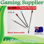 4 X Nintendo 3DS Retractable Black Tip Stylus Pen Touch Screen Pen