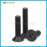 M4 COUNTERSUNK SCREWS ALLEN SOCKET BOLTS SELF COLOUR BLACK HIGH TENSILE 10.9