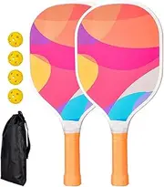 UGPLM Pickleball Racket Set Pickle Ball Racket 4 Pickleballs Pickleball Racquets for Men, Women, Kids, Indoor Outdoor Use Adults