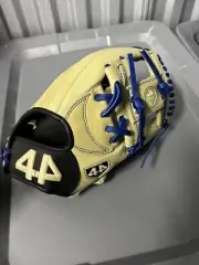 Forty Four- Men's Tan BaseBall Glove With Light Blue And Navy- 12 Inch
