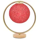 (Red)Round Vine Ball Table Lamp Romantic Decorative Night Light For Wedding B