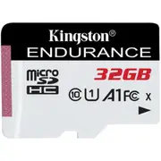 Kingston High Endurance microSDHC Memory Card - 32GB Class 10 - UHS-I - Read up to 95MB/s - Write up to 30MB/s - Designed for Dash Cameras / Security Cameras / Body Cameras [SDCE/32GB]