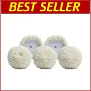 Aggressive Cutting Wool Buffing Pad Set - 5 Pack of 3" Pads for Polishing