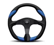 Momo Quark Steering Wheel 350 mm - Black Poly/Black Spokes