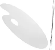 NUOBESTY Makeup Foundation Mixing Palette Acrylic Stainless Steel for Artists Enthusiasts