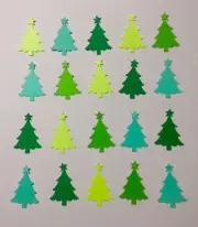 Christmas Tree Pine Tree Confetti - 150 Die Cuts Scrapbook Embellishments #345