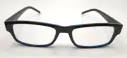 Foster Grant SLOAN BLU Black Blue Reading Glasses +1.75 w/ Case NEW