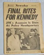Newsday November 25 1963 Final Rites for Kennedy Assassin Oswald Newpaper