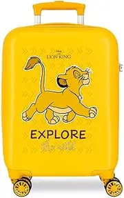 [Disney] Joumma The Lion King Explorer Cabin Suitcase Yellow 38 x 55 x 20 cm Rigid 2 kg Combination Lock Side ABS 2 kg 34 L Hand Luggage, Lemon Tree, One Size, Cabin Suitcase, Lemon Tree, One Size,