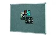 Quartet Penrite 90x60cm Office School Fabric Pinboard w Aluminium Frame Silver