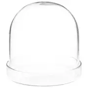 Plymor 3" x 3" Glass Display Dome Cloche (Clear Glass Tray Base), Pack of 12