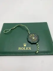 New Authentic Rolex Officially Certified Chronometer Green Hang Tag & Wallet