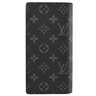 Louis Vuitton LV M61697 Brazza 經典黑老花對開零錢長夾