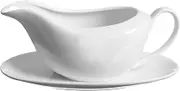Price & Kensington Simplicity Gravy Boat and Saucer 230 ml White Porcelain