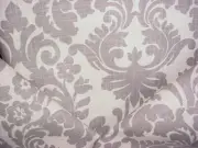 39Y WAVERLY ESSENCE DOVE GREY FRENCH GOTHIC LINEN PRINT UPHOLSTERY FABRIC