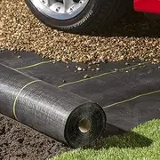Pro-Tec Gold-Line 125gsm EXTRA Heavy Duty Weed Control Membrane Garden Weed Barrier Fabric Ground Cover For Landscaping Gravel Driveways Decking Underlay Astro Turf Black Woven Sheet (GOLD 4m x 5m)