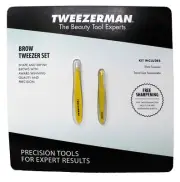 Tweezerman Brow Tweezer Set Yellow (Open Pack)