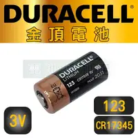 在飛比找露天拍賣優惠-[電池便利店]DURACELL 金頂電池 123 CR173