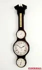 Elegant Weather Station Barometer Clock Thermometer Piano Finish 985.37