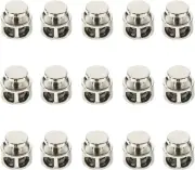 Metal Cord Locks for Drawstrings Silver round End Spring Cord Toggle Double Hole