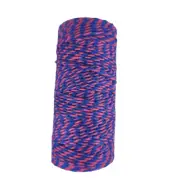Blue & Pink Striped String Thread Spool Roll