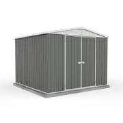 Absco Sheds 3.0 x 2.92 x 2.30m Highlander Double Door Garden Shed - Woodland Grey