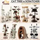 Cat Scratching Post Tree Gym House Condo Furniture Scratcher Pole Toy Multi-Size
