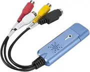 USB 2.0 Easy Cap Audio Video Capture Adapter VHS DVD DVR TV Capture Card Converter Support Win 10 for Mac iOS Drive Capture Card