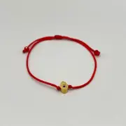 Red Small Hamsa Cord Bracelet Adjustable Stainless Steel