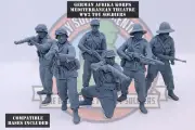 World War 2 Toy Soldiers - Afrika Korps Army Men - 54mm - Germany 1:32 W/ Bases