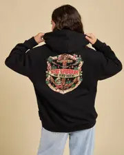 [The Mad Hueys] The Mad Hueys Women's The Tiki Captain Hoodie in Black Size Small S Black