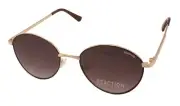 Kenneth Cole Reaction Shiny Gold Mens Round Metal Sunglass KC1375. 32B