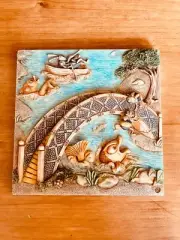 Picturesque Byrons Secret Garden “Bumbles Bridge” Magnetic Tile Harmony Kingdom
