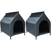 2PK Paws & Claws Elevated Dog/Pets Indoor Outdoor Garden XL House/Kennel/Bed