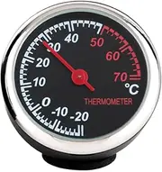 Car Thermometer Mechanical Clock Luminous Pointer Waterproof Dust-Resistant for Car Vent or Dashboard