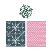 Sizzix Santa Lucia Emboss set #658196 Retail $10.99 FREE Sizzlits Snowflake die!
