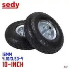 2Pcs Solid Tyre Wheelbarrow Wheel 10-3.5-4 Puncture Non-pneumatic Cart Trolley