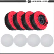 Red With Black Tyre Cases And Tyre Bags Package Of 4 Fit For Handle 600d