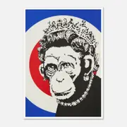 Galrie Banksy Monkey Queen Art Print Iconic 2003 Masterpiece, Poster Only, A1 60 x 84cm (23 x 33inch)