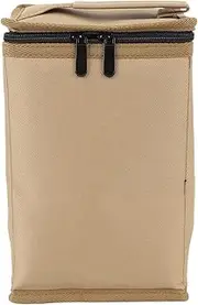 Mini ​Fuel ​Cylinder Storage Bag, Cylinder Pouch for 4 Pack 1 LB Cylinder, Oxford Fabric Gas Tank Protective Bag for Outdoor Camping, Cooking, Travel, Picnic (Khaki)