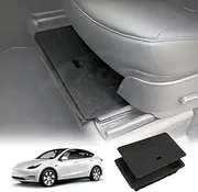 X-CAR Front Seats Organizer Tray Flocking Car Under Seat Storage Box Compatible with Tesla Model Y 2022-2025