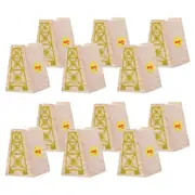 2x 6pc Bigjigs Rail 6.5cm High Level Blocks Wooden Toy Railway Accessory Set 3y+