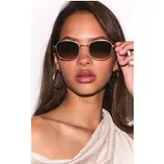 A.KJÆRBEDE Hello Sunglasses - Matte Gold, Brown