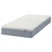 VESTERÖY mattress and mattress pad, firm light blue/Nisseholm white, Single