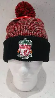 Liverpool Official Ferndale Crested Bobble Hat - Black Band